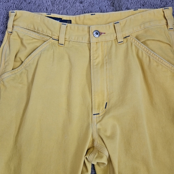 Polo Ralph Lauren Relaxed Straight Yellow Twill Pant Tag Size 32x32 (32x29) - Picture 4 of 12